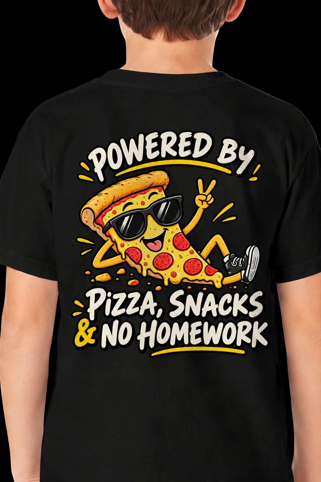 Powered by: Pizza & Snacks T-Shirt Youth