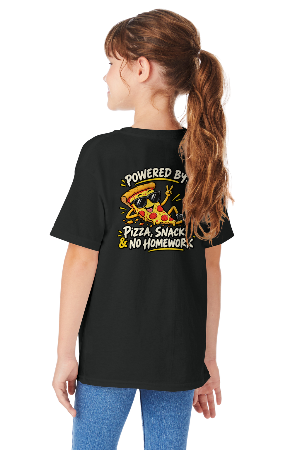 Powered by: Pizza & Snacks T-Shirt Youth